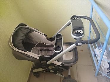 chicco echo: Детская прогулочная коляска-трансформер 2-в-1 (серо-бежевый цвет) — 2