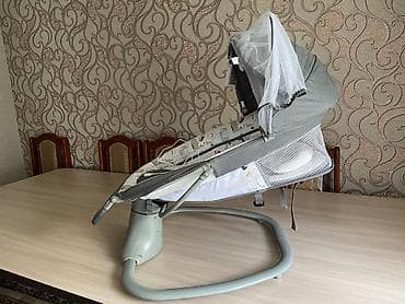 раскладной манеж: Люлька, Новый, Колыбель, Качалка, цвет - Серый, Самовывоз, Бесплатная доставка — 4