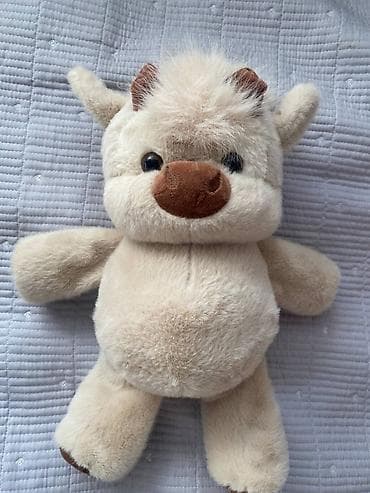 Детский транспорт: Мягкие игрушки (набор) 1) Плюшевый бычок - Цвет: молочный с — 1