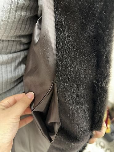 длинный широкий плащ: Длинная женская шуба под норку(искусственный мех), размер 52-54, цвет — 3