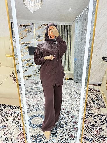 костюм платья: Женские скромные комплекты - Варианты: 1) Брючный комплект из — 5