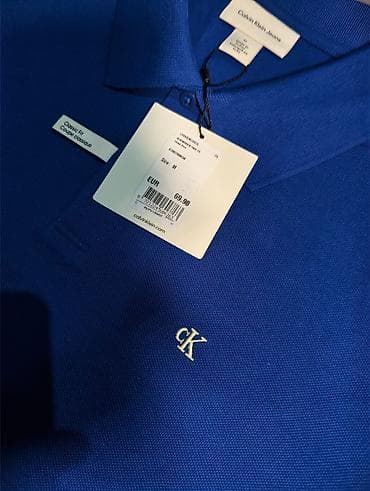 classic: Мужская футболка, M, Calvin Klein, Новый, цвет - Синий, Бесплатная доставка — 3