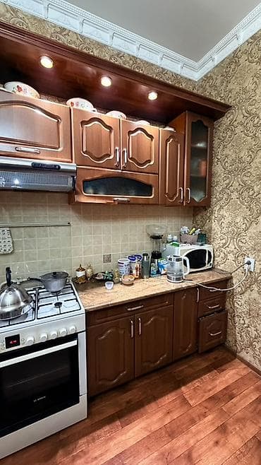 Столы: Кухонный гарнитур, цвет - Коричневый, МДФ — 4