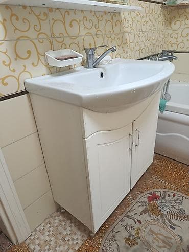 рукомойники: Тумба для ванны, С раковиной, цвет - Белый — 2