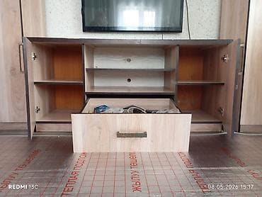 тв подставки: Стенка-шкаф, Тип стенки-шкафа: Модульная, Для зала, Особенности: С отделением под телевизор — 5
