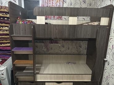 двухъярусный кровати: Двухъярусная кровать, Б/у, С выкатной системой — 1