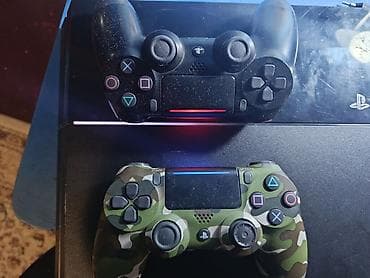 dvd mpeg4: PlayStation 4 (оригинальная модель, “fat”) с двумя геймпадами — 1