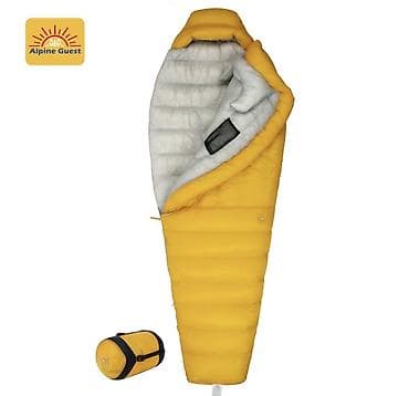 Кышкы спорт: Sleeping bag, ultra light, down, Max height of the person should be — 1