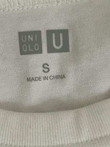 кийим: Эркектердин футболкасы, S, M, Uniqlo, Жаңы, түсү - Ак — 2