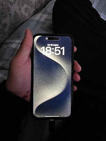 iphone battery: IPhone 15 Pro Max, Б/у, Natural Titanium, Кабель, 87 % — 5