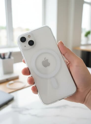 накладка для клавиатуры: Прозрачный чехол для iPhone с поддержкой MagSafe - Материал — 1