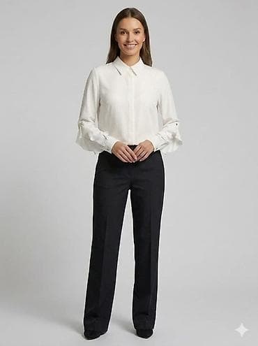 оптом кийим: Блузка, Классикалык модель, Пахта, Solid print — 4