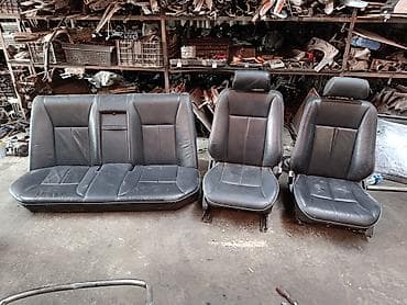Комплект сидений для автомобиля W210 кожаный, черный цвет. Состав: - — 1