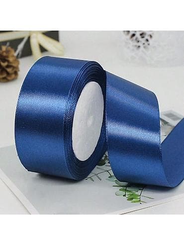 упаковочная бумага для цветов: Атласная лента на катушке - Материал: плотный атлас (двухсторонний — 1