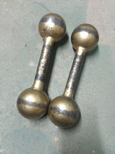 набор гантель в чемодане flexter: Предлагается пара винтажных гантелей с шарообразными утяжелителями по — 2