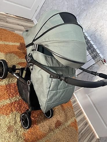 бир: Прогулочная коляска Teddy Baby (цвет: серо‑зеленый) - Легкая складная — 3