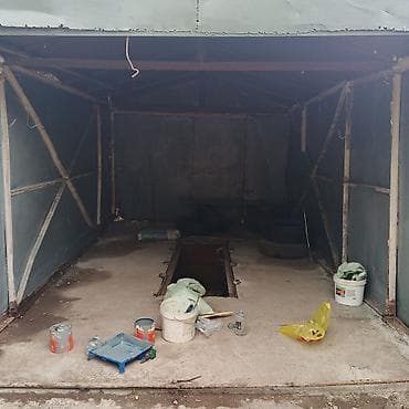 лист контейнер: Металлический гараж (ракушка/бокс) с распашными воротами и смотровой — 2