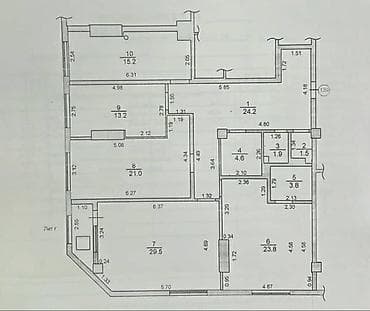 30: 4 комнаты, 140 м², Элитка, 12 этаж, Дизайнерский ремонт — 10