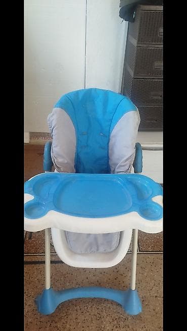small table: Стульчик для кормления, Другой бренд, Пластик, Другой вид, цвет - Голубой — 3