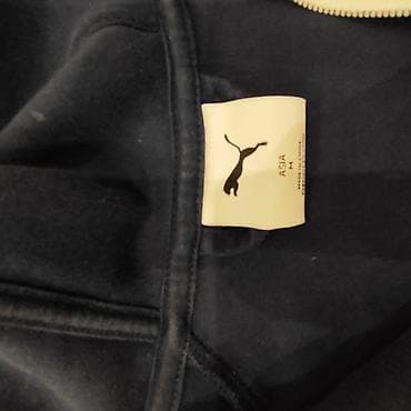синие джинсы: Мужская спортивная толстовка Puma на (original)молнии с капюшоном — 5