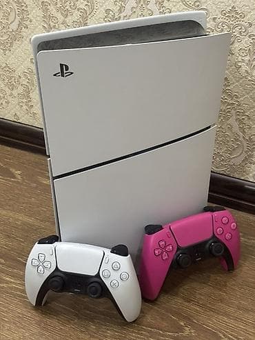 Консолдорду ижарага, киреге берүү: Игровая консоль Sony PlayStation 5 (белая) с двумя беспроводными — 1