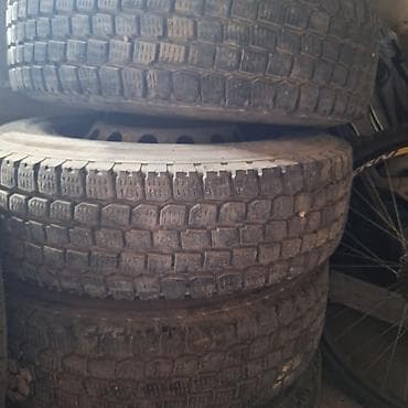 Шиналар жана дисктер: Дөңгөлөктөр монтажда 195 / 80 / R 15, All-season, Колдонулган, Комплект, Жүк ташуучу унаалар/Автобустар, Темир, тешиктери - 5 — 4