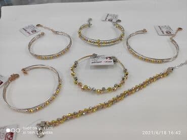 свадебные платья от производителя: Италия Эксклюзив Очень красивые Браслеты "ДОРИКА" Серебро под жёлтого — 3