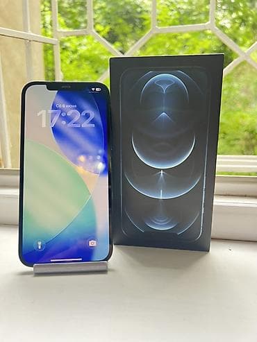 iphone 12 mini: IPhone 12 Pro Max, Б/у, 256 ГБ, Pacific Blue, Коробка, 77 % — 2