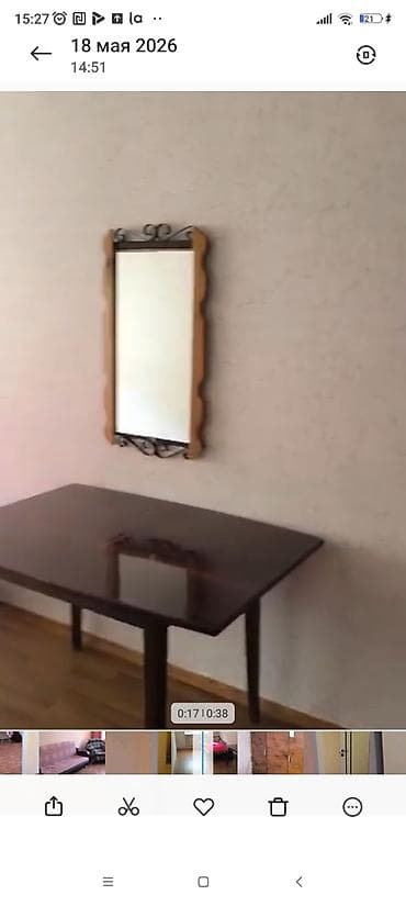 osh flat: 2 комнаты, Риэлтор, Без подселения, С мебелью полностью — 8