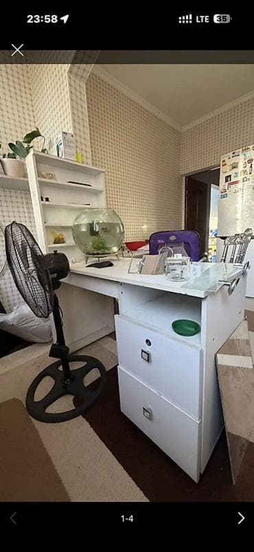 Сулуулук салондору үчүн жабдуулар: Маникюрный стол с организацией рабочего места - Цвет: белый - — 3