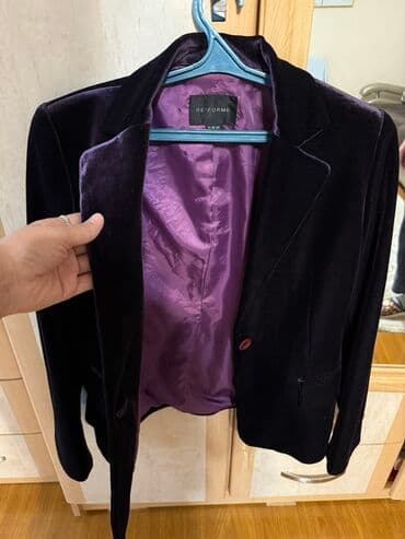 бархатный пиджак: Вельветовый/бархатный женский пиджак RE’FORME. - Цвет: глубокий — 1