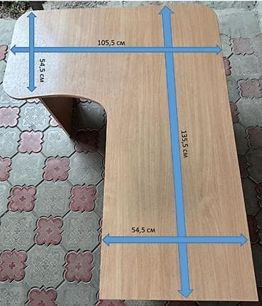 полочка: Компьютерный стол, Б/у, С полками — 6