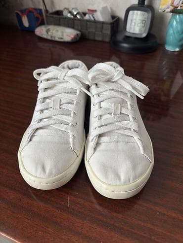 кеды lacoste: Белые кеды Lacoste из текстиля - Классическая низкая модель на — 2