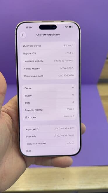 мониторы aoc бишкек: IPhone 16 Pro Max, Колдонулган, 256 ГБ, Куту, 98 % — 10