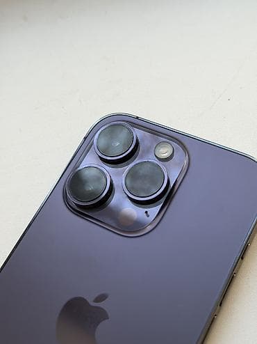pro 5: IPhone 14 Pro, Б/у, 512 ГБ, Deep Purple, Защитное стекло, Чехол, Кабель, 80 % — 2