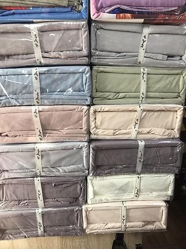 Комплект постельного белья 100% хлопок однотонный цвет, Queen size