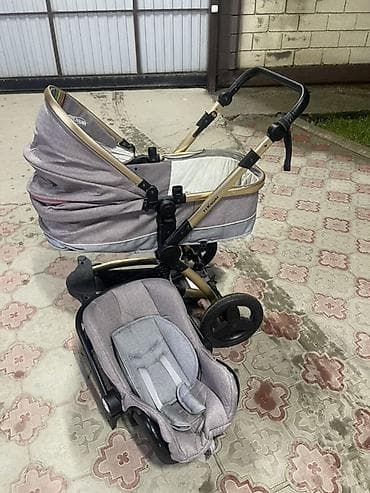 chicco echo: Коляска, Другой бренд, цвет - Коричневый, Б/у, Самовывоз — 1