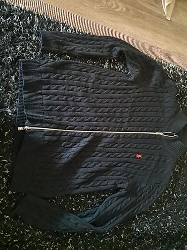 офисная одежда бишкек: Мужская вязаная кофта‑кардиган на молнии. - Цвет: черный - Фактура — 1