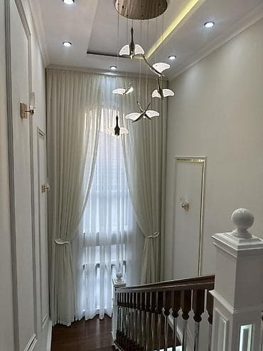 гирлянда штора бишкек: Шторалар комплекти, Комплектте тюлу бар, Буюртмага жасоо, Конок бөлмөсү үчун — 4