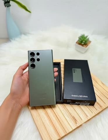 новые телефоны самсунг: Samsung Galaxy S23 Ultra, Новый, 256 ГБ, цвет - Зеленый, 2 SIM, eSIM — 2