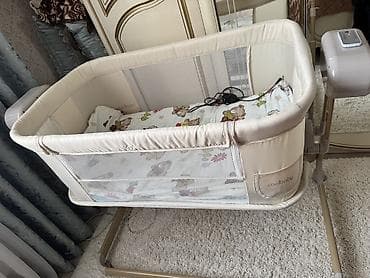 детский койнок: Балдар үчүн кошумча коюлган керебет, Дөңгөлөктүү, түсү - Саргыч боз — 3