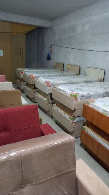 Односпальная кровать, Новый, С матрасом, длина - 190 см