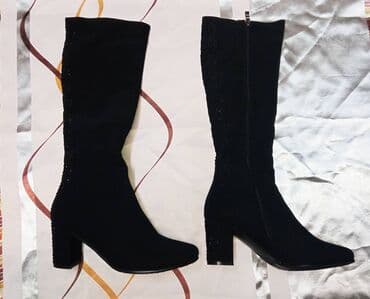 Киреге берилүүчү кийимдер: Продаю новые красивые сапожки-полу-чулки. Со стразами.Размер 39-40 — 4