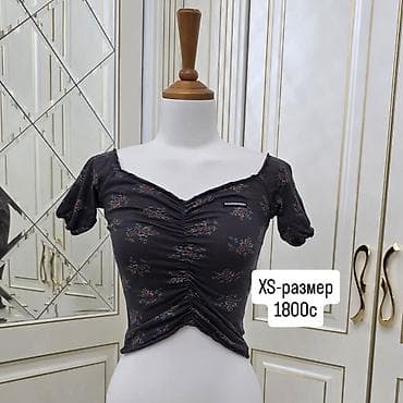 Топ, Хлопок, Корея, Укороченная модель, Новый, XS