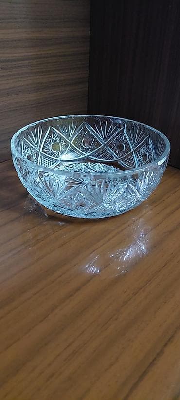 вееры: Хрустальная салатница/пиала с глубоким алмазным гранением — 2