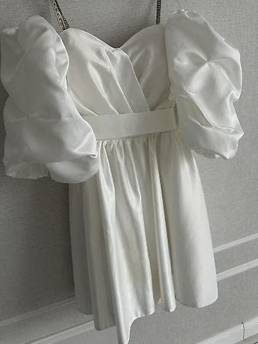 платье корсет: Вечернее платье, А-силуэт, Короткая модель, Полиэстер, С рукавами, Корсет, Стразы, Стандарт — 4