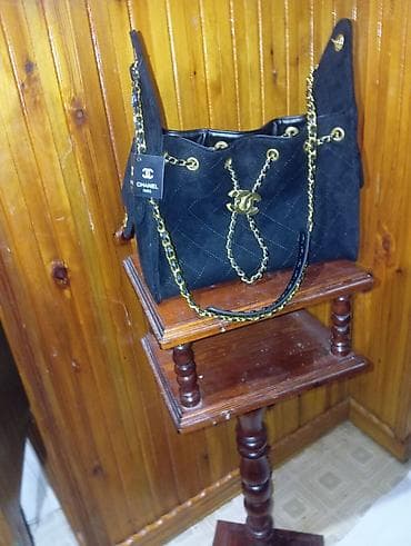 Аксессуары: Редкая абсолютно новая Сумка- Chanel 25А, миди сумка хобо черная, с — 10