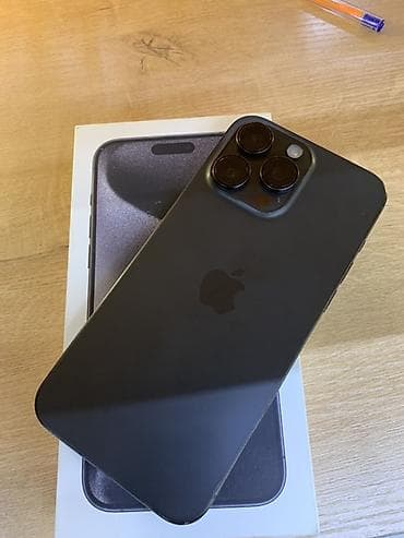 venu 4: IPhone 15 Pro Max, Б/у, 256 ГБ, Black Titanium, Коробка, 88 % — 1