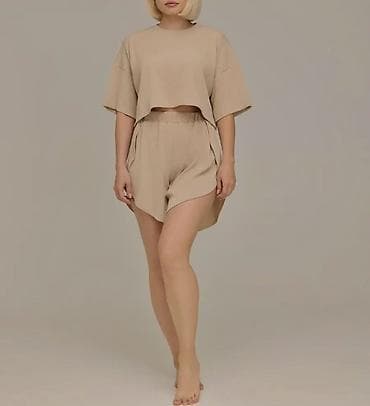Женская одежда: Костюм с шортами, Топ, Made in KG, Трикотаж, L, S, M — 2