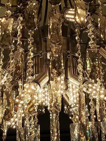 люстры лед: Хрустальная потолочная люстра с LED-подсветкой - Тип: подвесная — 2